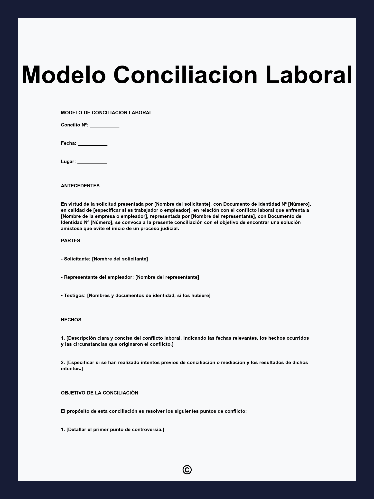 Modelo Conciliacion Laboral