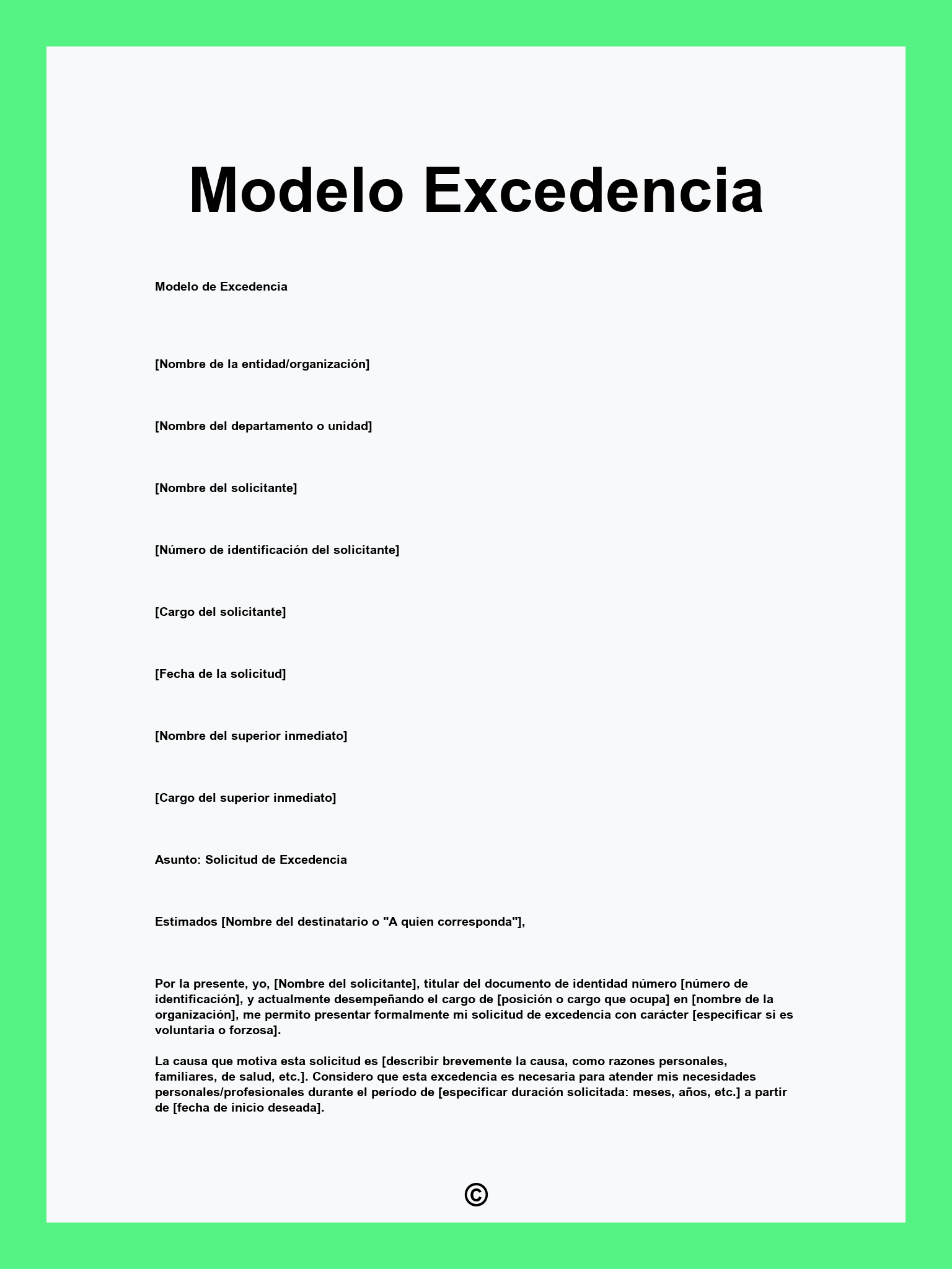 Modelo Excedencia
