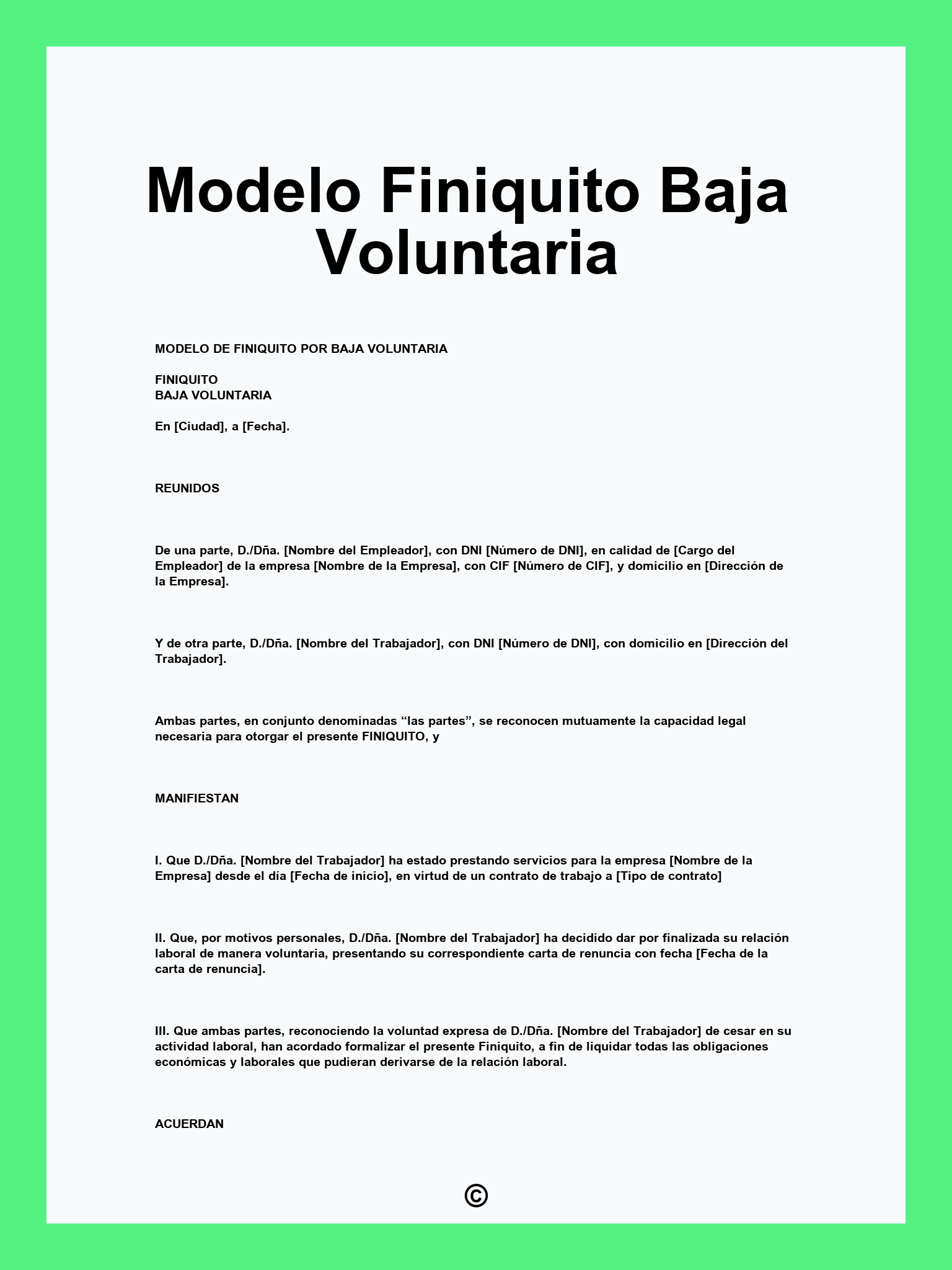 Modelo Finiquito Baja Voluntaria