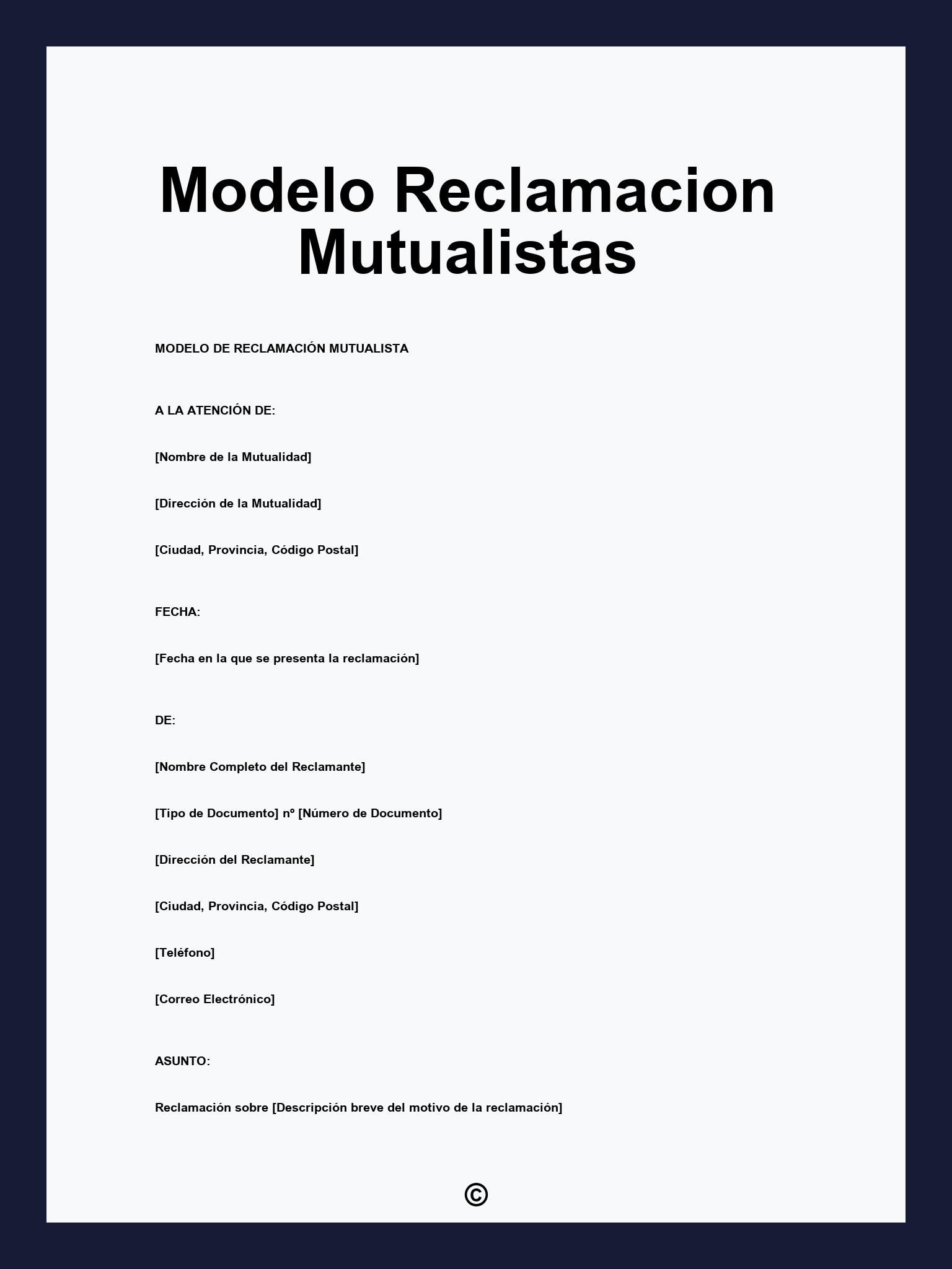 Modelo Reclamacion Mutualistas