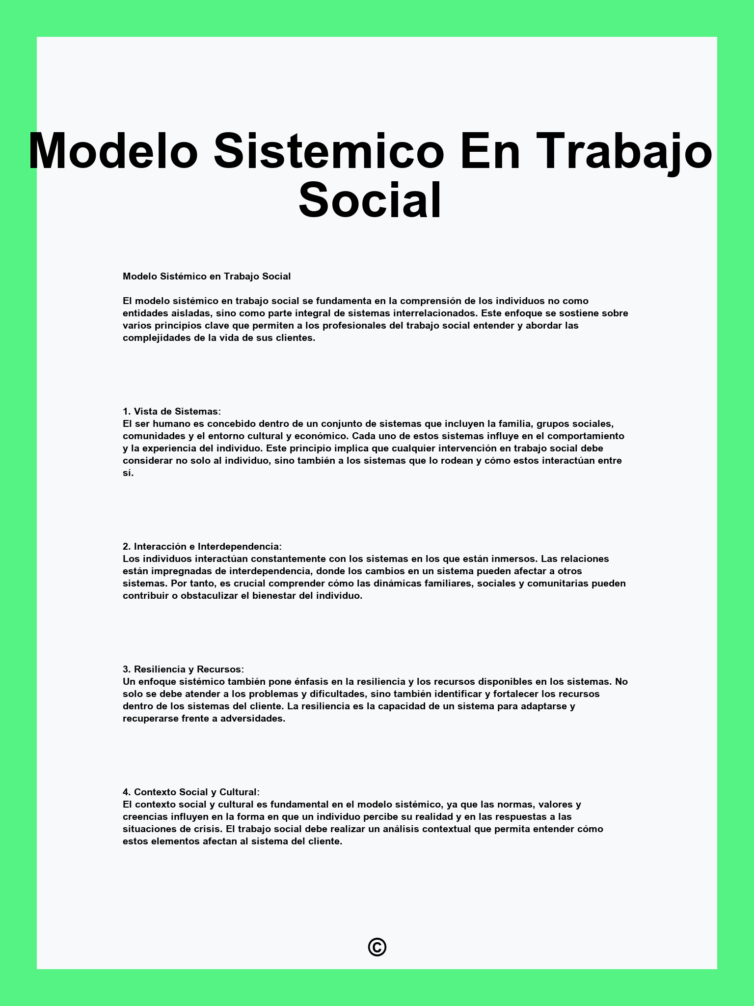 Modelo Sistemico En Trabajo Social
